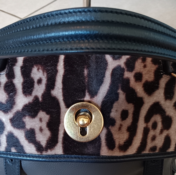 Yves Saint Laurent EUC ✨️ Black Leather Pony Hair Muse Two ways Bag - Picture 11 of 17